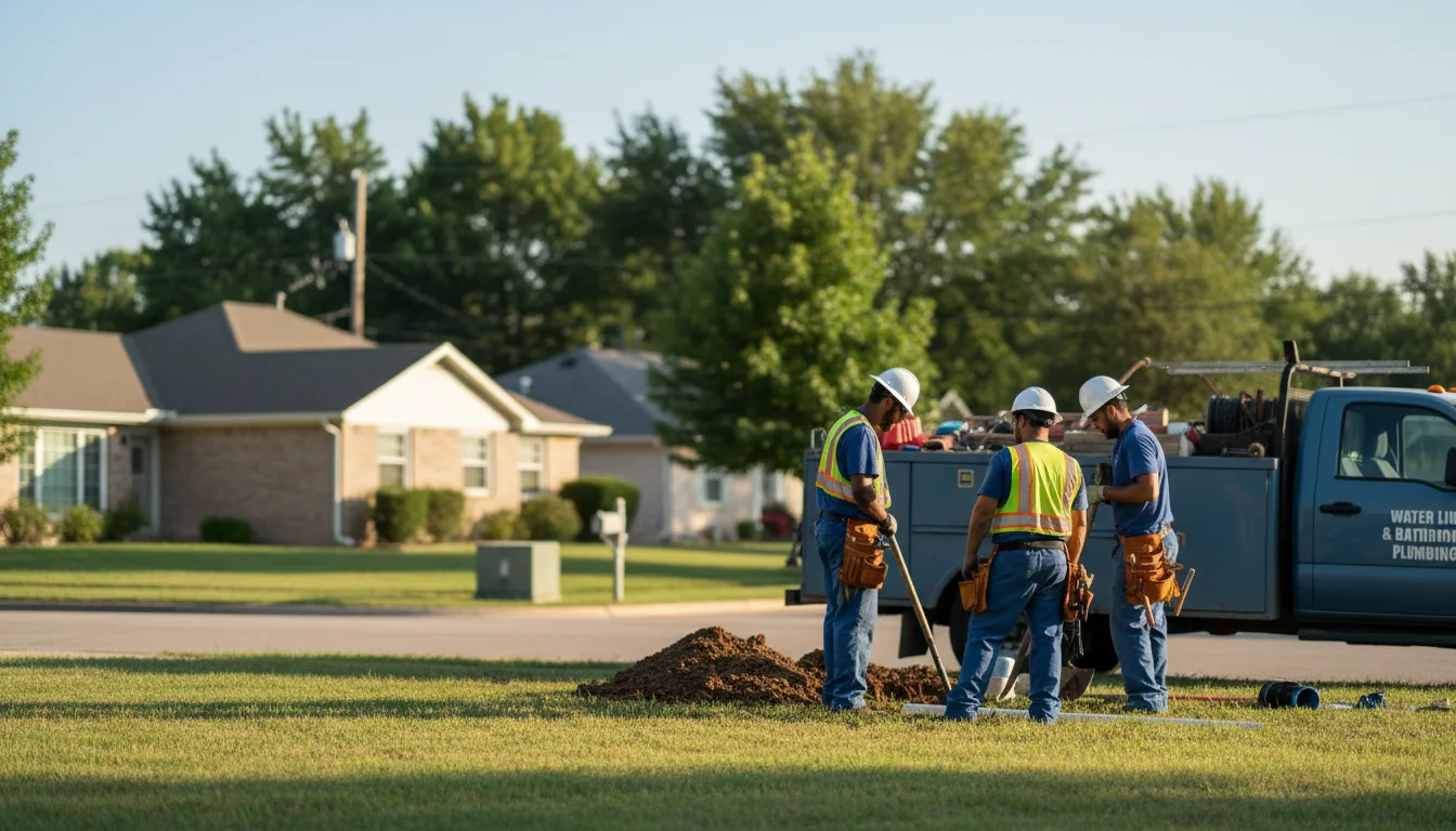 Residential water line and bathroom plumbing service in Union, KY